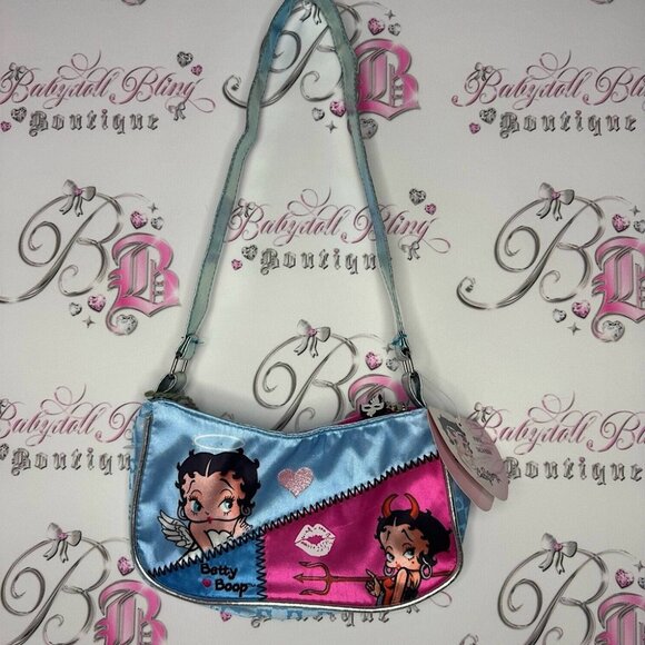Betty boop purse bag new with tags angel 👼 devil 😈 sparkly blue pink y2k retro
